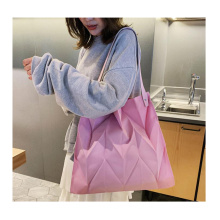 Stock wholesale newest single shoulder canvas bag Ruffled Clutch woman handbag